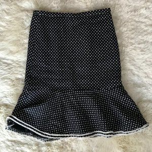 J. Crew Women's 6 Wool Polka Dot Pencil Skirt